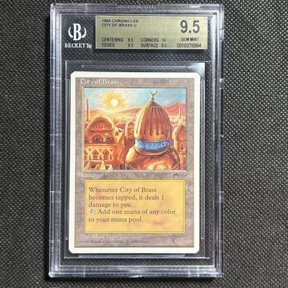 1995 MTG Magic The Gathering Chronicles | Mercari 1995 MTG Magic: The Gathering Chronicles City Of Brass Rare BGS 9.5+ GEM MINT